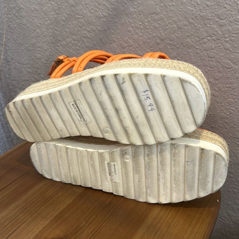 Torrid comfort, 1946 orange wedge sandals size 8 - Picture 10 of 11
